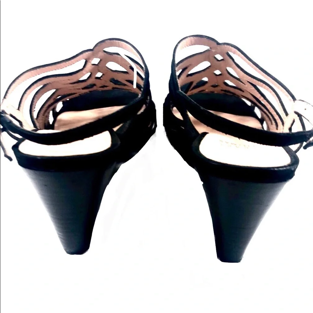 Stuart Weitzman Sz.9.5 N Black Strappy 3” Heel